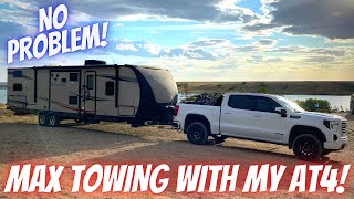 2021 GMC Sierra AT4 Max Towing Capacity Review and Impressions.