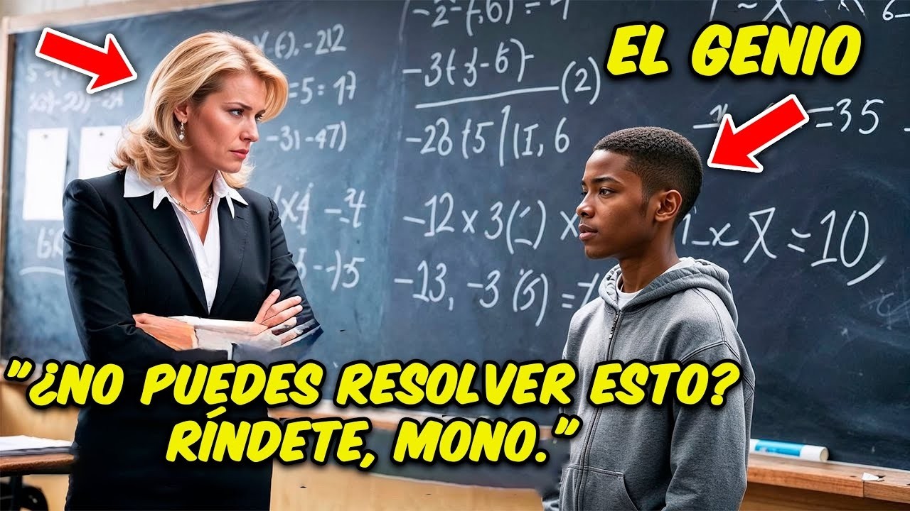 MAESTRA se BURLA de un ESTUDIANTE NEGRO por RESOLVER una ecuación compleja, pero él era un GENIO