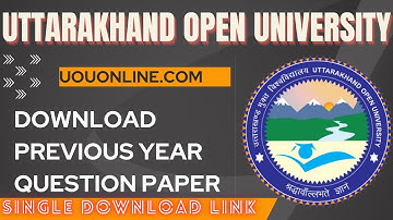 Uttarakhand Open University Previous Year Question Paper Free Download | UOUONLINE.COM
