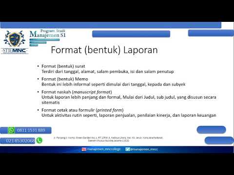 Video: Apa itu laporan informal?