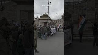 this was happening at Leh in January during a peaceful 🕊️  protest .Why.Comments #leh #warzone