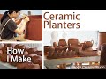 How to make ceramic planters recycling clay to handbuilding planters asmr  part 1