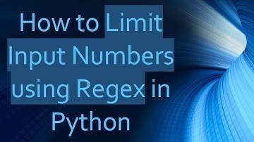 How to Limit Input Numbers using Regex in Python