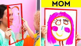 Drawing with kids. Mom Vs Dad