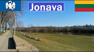 Lithuania, Jonava walking tour in city centre , park and near the river [4K]