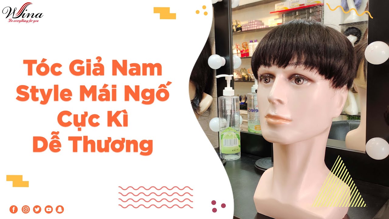 Tóc Giả Nam Nguyên Đầu  Tóc Mái Hói Nam