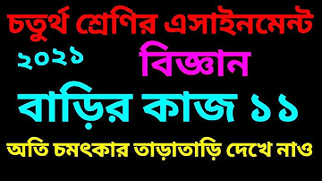 চতুর্থ শ্রেণির এসাইনমেন্ট ২০২১ Class 4 Science Assignment