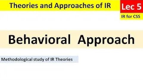 Behavioral Approach in International Relations | Theories of IR | CSS and Daily Affairs lec 6