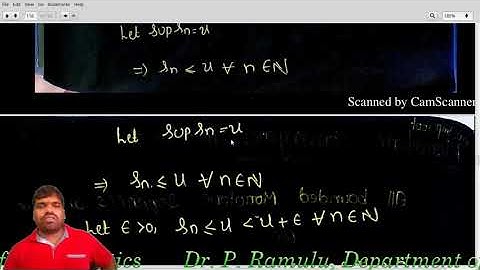 Real Analysis Lecture-17 on Monotone Convergence Theorem by Dr. P. Ramulu
