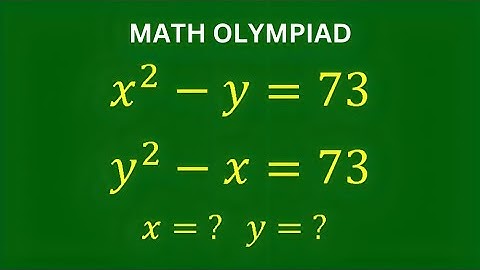 Germany | can you solve this ? | A Nice Math Olympiad Algebra Problem x,y= ?