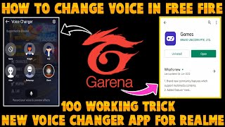 NEW VOICE CHANGER APP🤨🤫| HOW TO CHANGE VOICE IN FREE FIRE IN REALME🔥| NEW TRICK 🎯