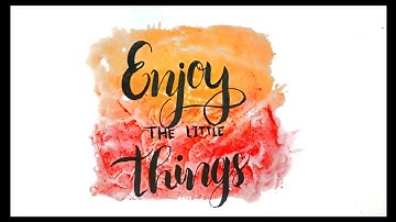 easy watercolour background tutorials 🤩 || Watercolor background and quotes writing in calligraphy 😍