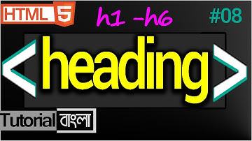 Heading Tag in HTML - h1 h2 h3 h4 h5 h6 - how to use html heading tag Bangla tutorial #08