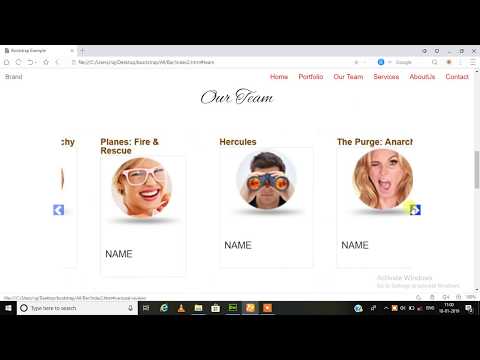 Bootstrap Carousel Team Slider Demo
