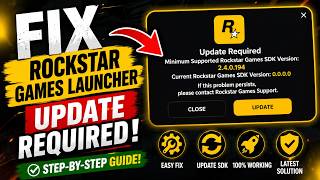 Fix Rockstar Games Launcher Update Required | Minimum Supported Rockstar Games SDK Version 2.4.0.194
