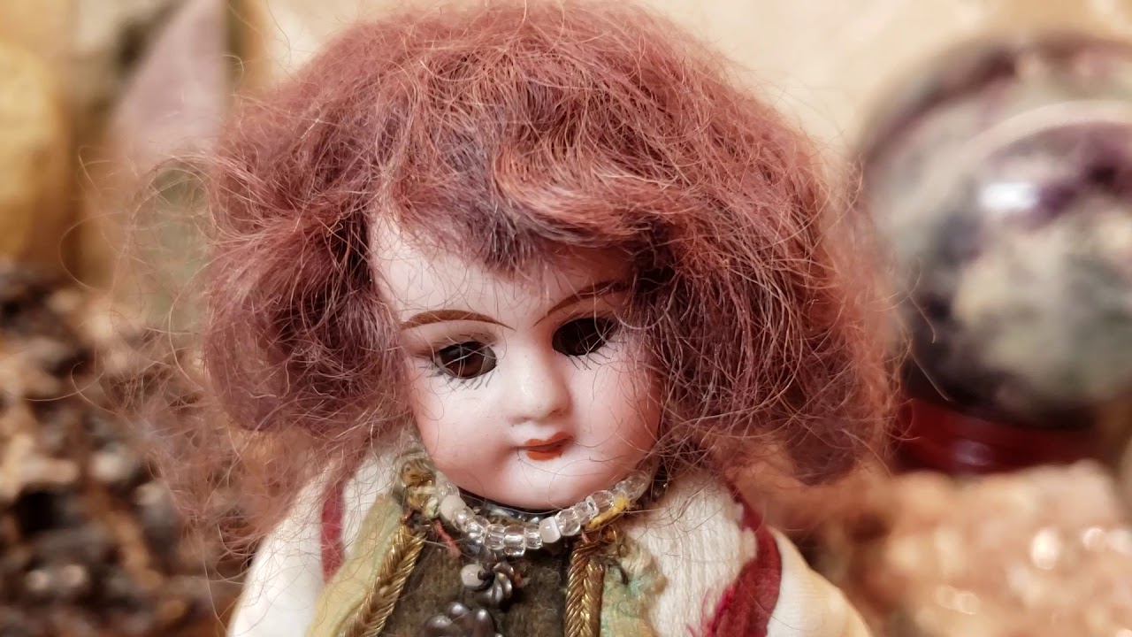 Antique 1890s German Bisque Heinrich Handwerck Regional Ethnic Miniature Dollhouse Doll