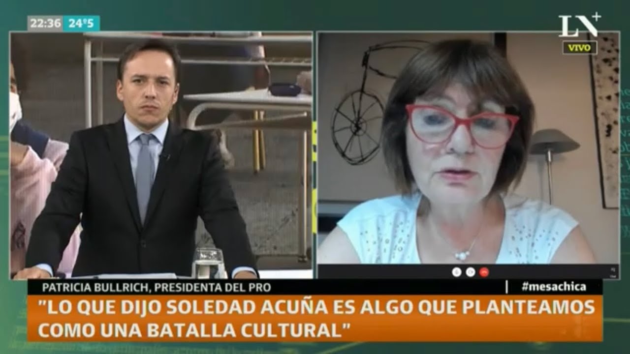 Patricia Bullrich: "El Gobierno está sin sentido, no tiene proyecto ni mística"