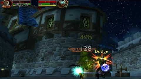 Doakes sneaks up on training rogue in Stormwind for epic fight