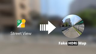 Create Fake HDRi Map from any Google Street View location and use it in Blender screenshot 5