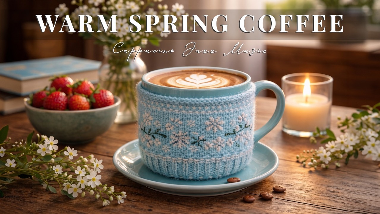 Warm Spring Coffee Jazz ☕ Smooth Piano Jazz & Gentle Bossa Nova Instrumental for Positive Mood