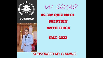 CS-302 QUIZ NO: SOLUTION FALL-2022 //  WITH  TRICK OF DRAG AND DROP