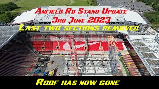 2 lifts 1 day down at Anfield road stand extension, 3rd June 2023