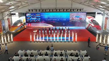 GLOBALink | Tailor-made high-speed trains for Jakarta-Bandung HSR roll off production line in China