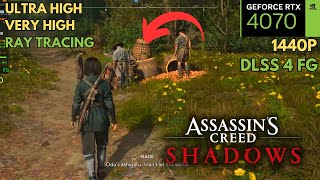 RTX 4070 on Assassin's Creed Shadows | 1440p Ultra High Ray Tracing with NVIDIA DLSS 4!