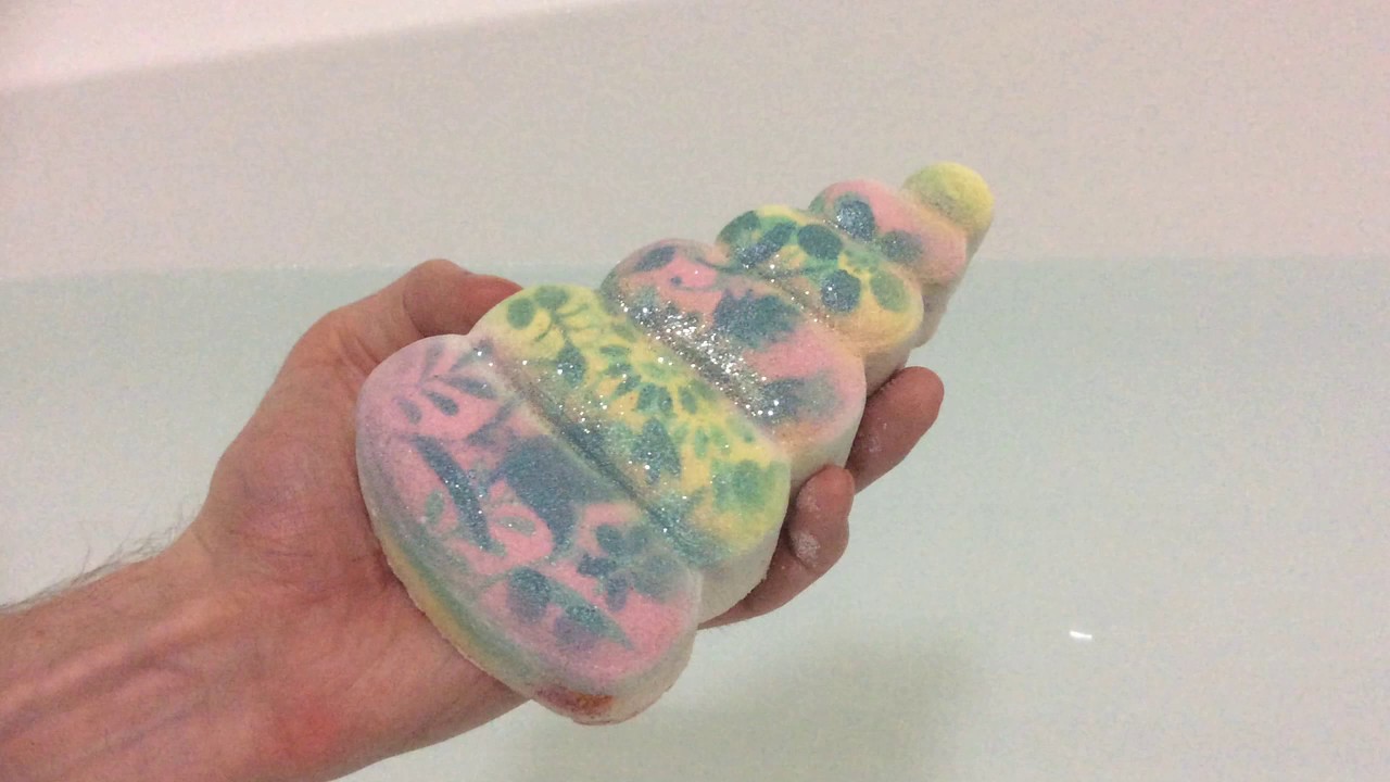 Unicorn horn bath bomb from bliss bath & body