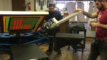 How To Screen Print on a Manual Press with 2 People