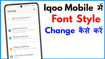 Iqoo Z6 Me Font Kaise Change Kare | How To Change Font In Iqoo Z6