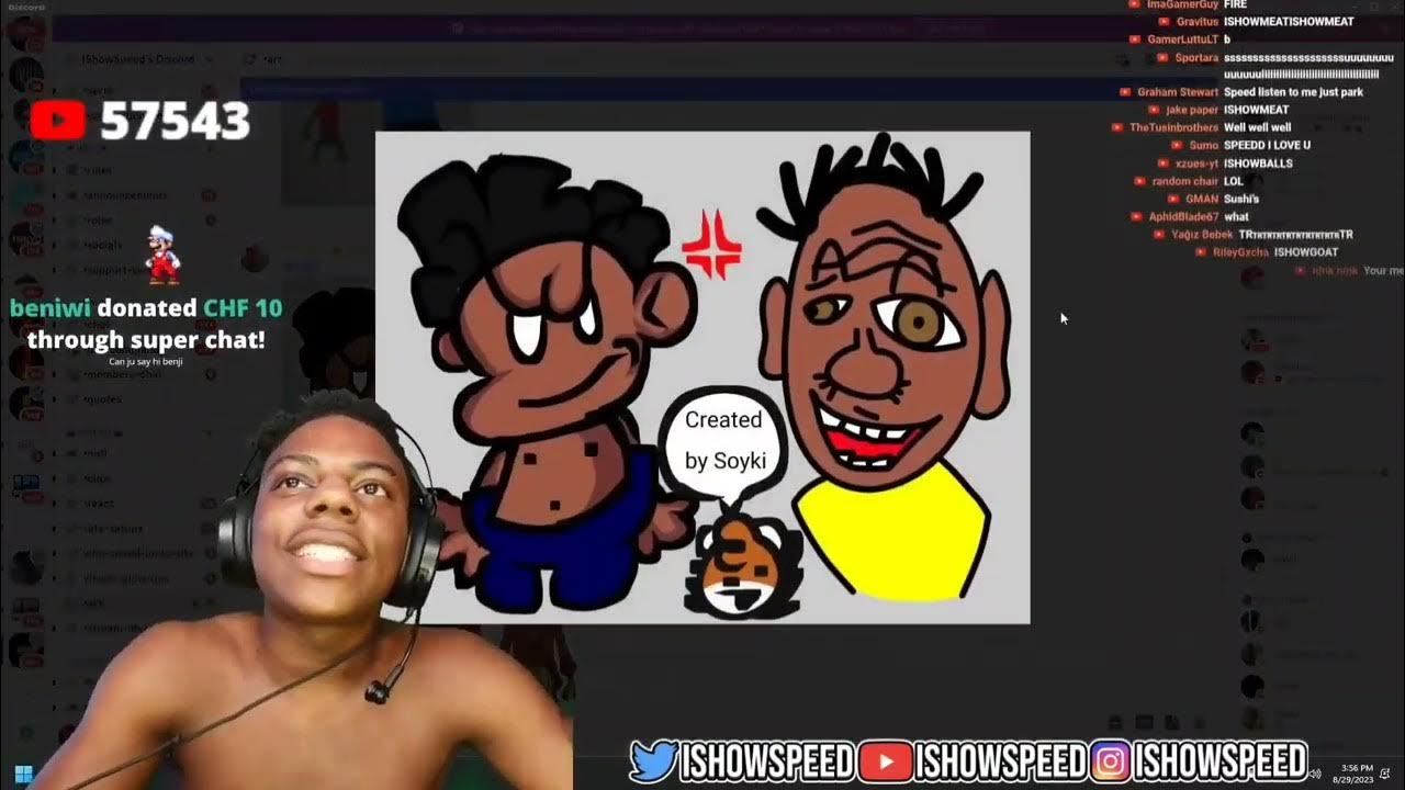 ISHOWSPEED reacts to fan art (Part-2)Wait for the legendary art🤣 - YouTube
