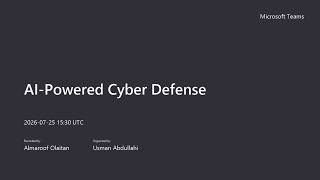 AI Powered Cyber Defense Community Event Webinar on Demand Recording (ShieldPoint Network)