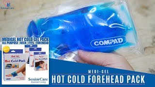 SAFE AND EFFECTIVE Medigel Forehead Hot Cold Therapy Gel Pack For Fever, Bodyache and Headache Resimi