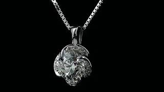 Diamond Halo Pendants Necklace