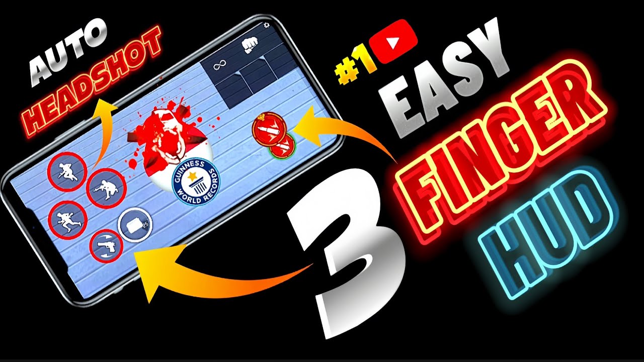 FREE FIRE BEST 3 FINGER CUSTOM HUD FOR BEGINNERS || 😮🔥