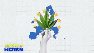Where in the EU do most young adults consume cannabis?