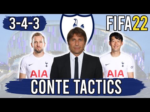 Recreate Antonio Conte's 3-4-3 Tottenham Tactics in FIFA 22 | Custom Tactics Explained