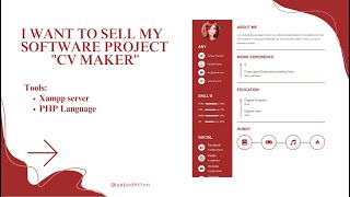 CV Resume Builder Using PHP & MySQL | Generate CV resume in PHP | CV Generator | @sabadhillon