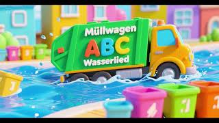 Müllwagen ABC Wasserlied 🚛💦🔤 | Fröhliches Lernlied für Kinder