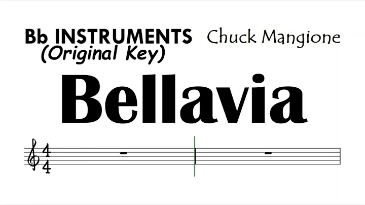 Bellavia by Chuck Mangione Bb Instruments Sheet Mu...