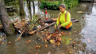 Unclog Flooded Street Cleanup Satisfying Drain Clearing
