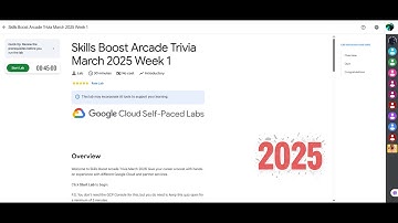 [NEW2025] Skills Boost Arcade Trivia March 2025 Week 1 || Lab Solution || Google Cloud Arcade 2025
