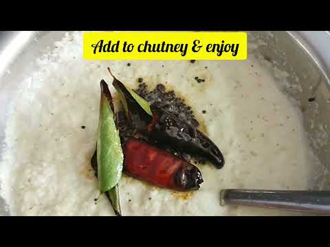 Easy coconut chutney | Restaurant style chutney #healthyfood #healthycooking #coconut  #chutney