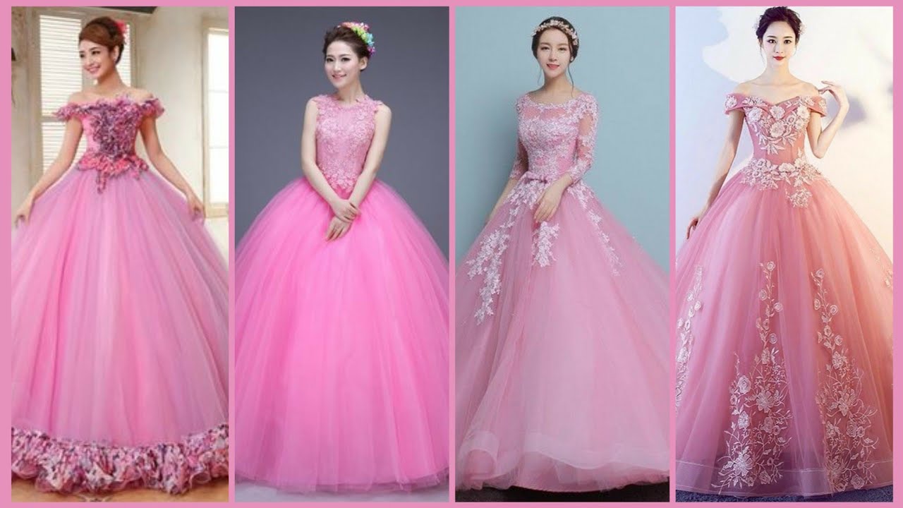 Buy Princess Pink off the Shoulder Ballgown Wedding/prom Dress With Tiered  Skirt and Train Various Styles Online in India - Etsy