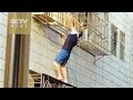 Thrilling rescue operation : Man saves kid hanging from 6th floor