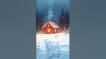 Lost in a Blizzard | Snowstorm Sounds with a Distant Mountain Cabin #snowfall #cozywinterambience