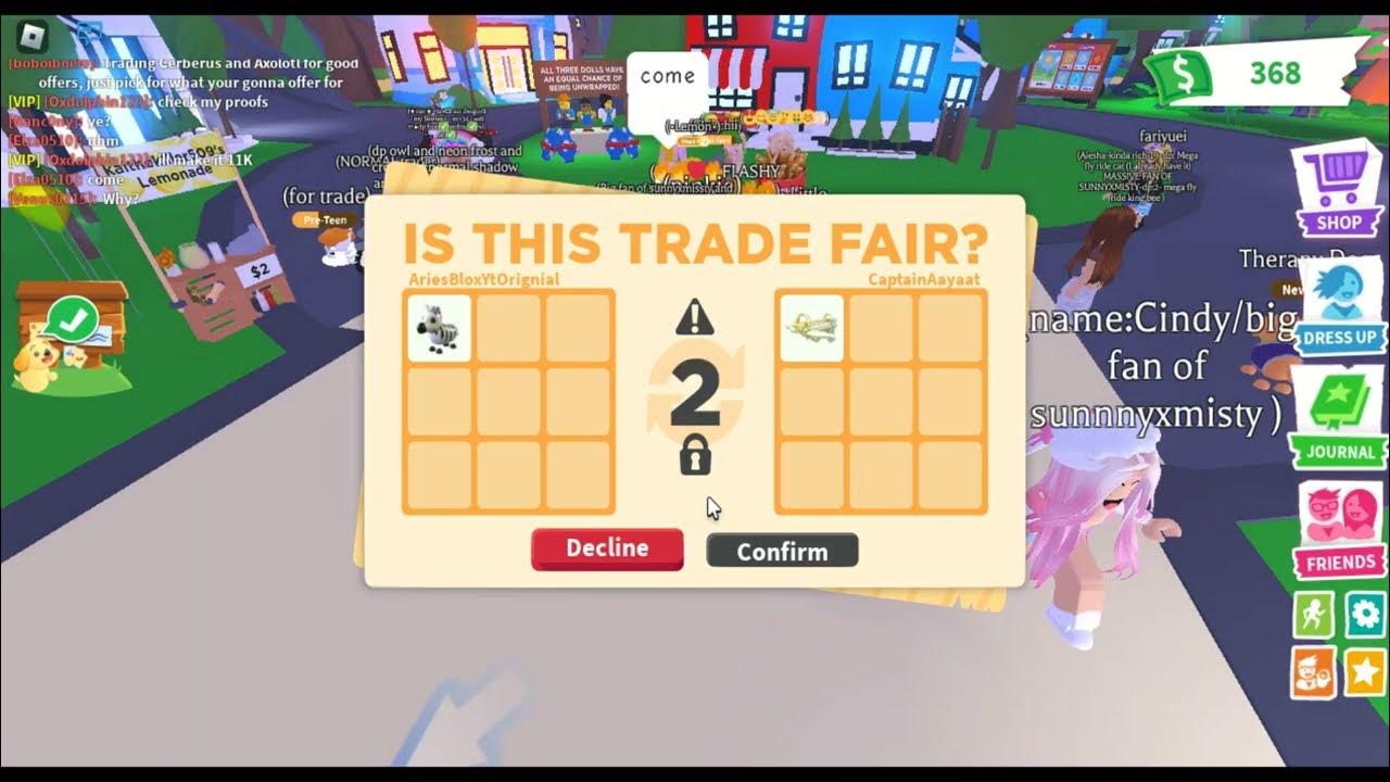 😱I TRADED MY ZEBRA PET FOR ANGELIC GRAPPLING HOOK ! ADOPT ME TRADING