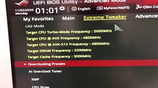 10980Xe Bios Setting For 5Ghz