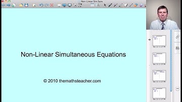 Non-Linear Simultaneous Equations